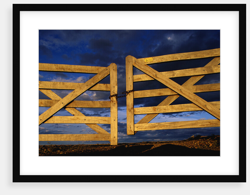 Locked Wooden Fence Gate by Anonymous