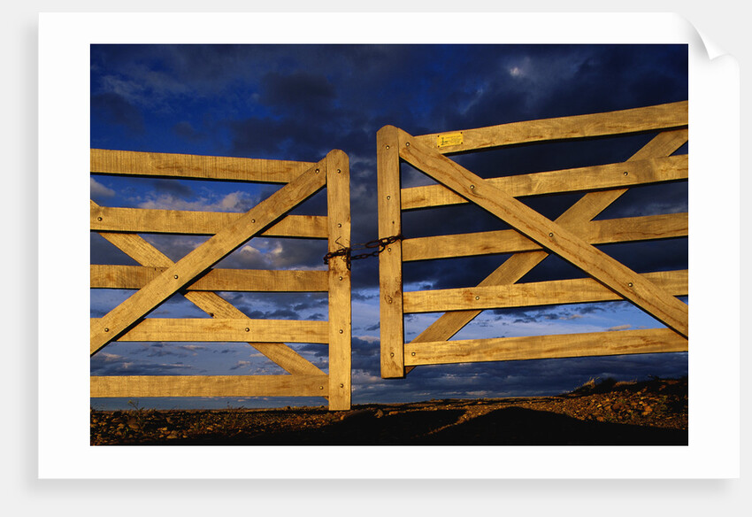Locked Wooden Fence Gate by Anonymous