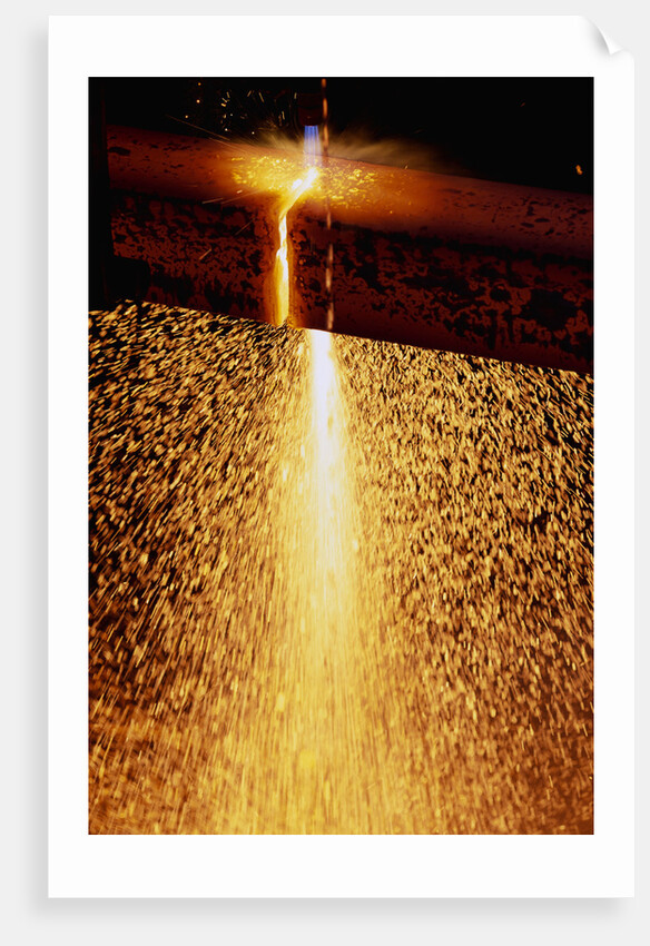 Acetylene Torch Cutting Steel Beams by Anonymous