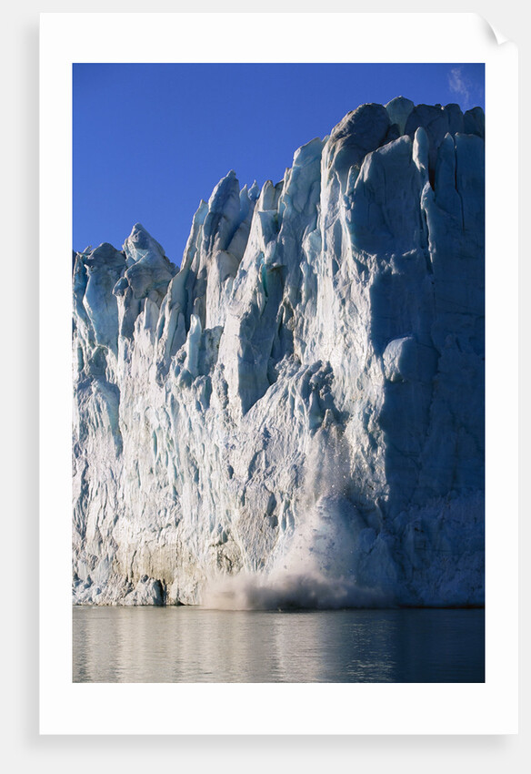 Ice Block Breaking off of Glacier by Anonymous