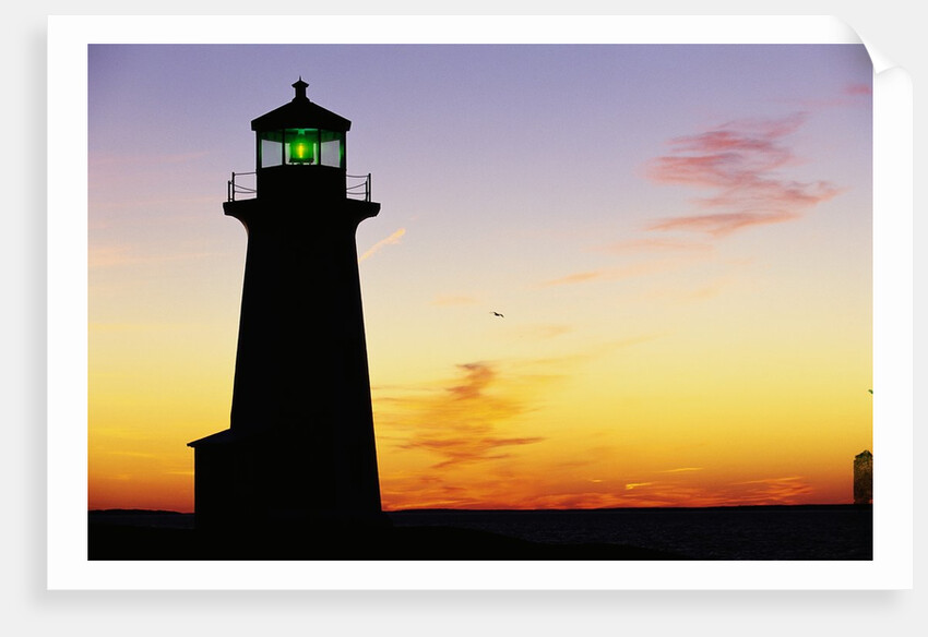 Peggy's Cove Lighthouse at Sunset by Anonymous