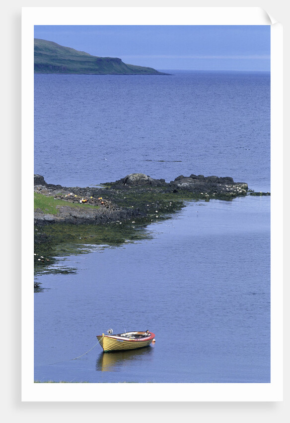 Fishing Skiff Anchored in Fjord by Anonymous