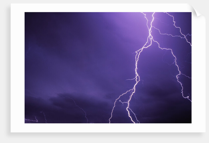 Lightning Bolts Above Colorado at Night by Anonymous