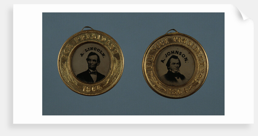 Lincoln and Johnson Ferrotype by Anonymous
