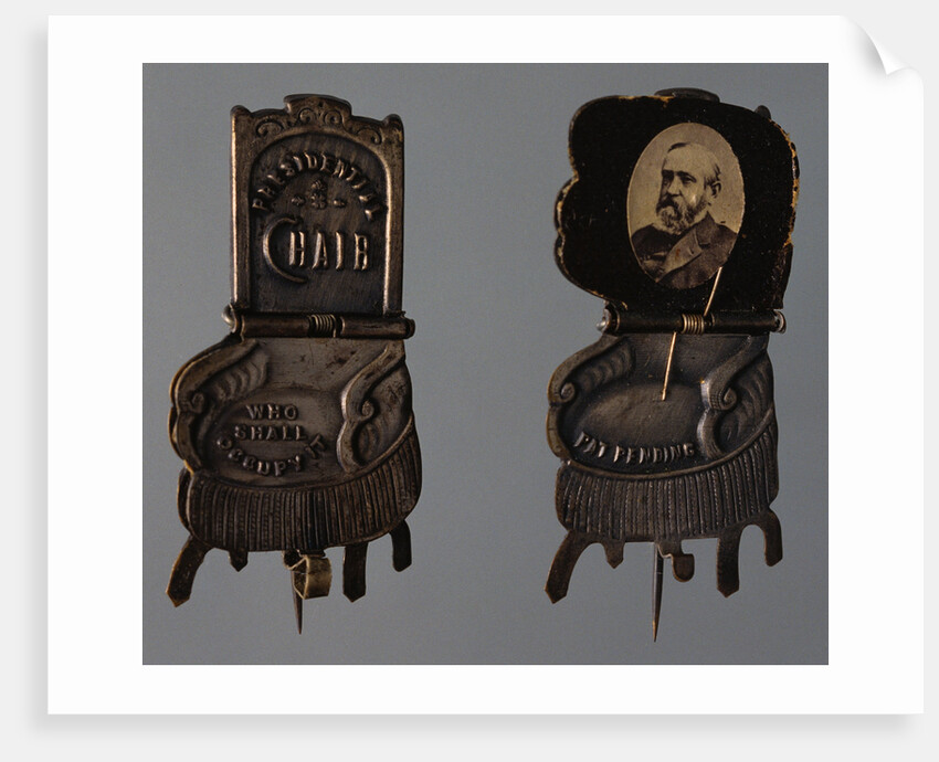 Mechanical Brooch for 1888 Harrison Presidential Campaign by Anonymous