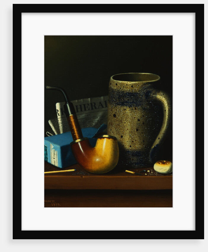 Still Life with Pipe, Mug, and Newspaper by William Michael Harnett