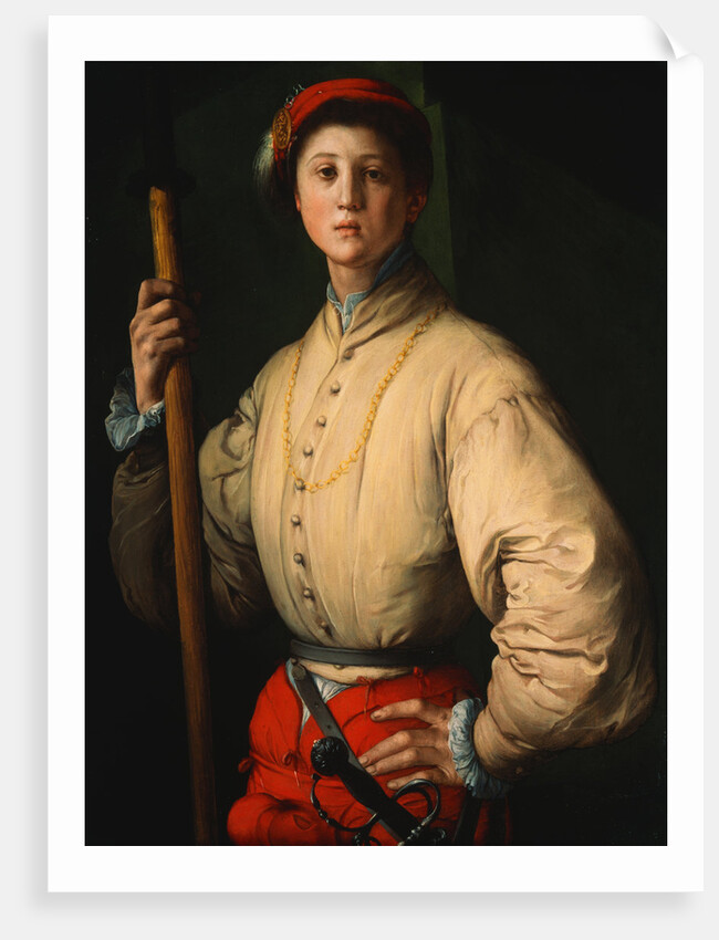 Portrait of a Halberdier (Francesco Guardi?) by Pontormo