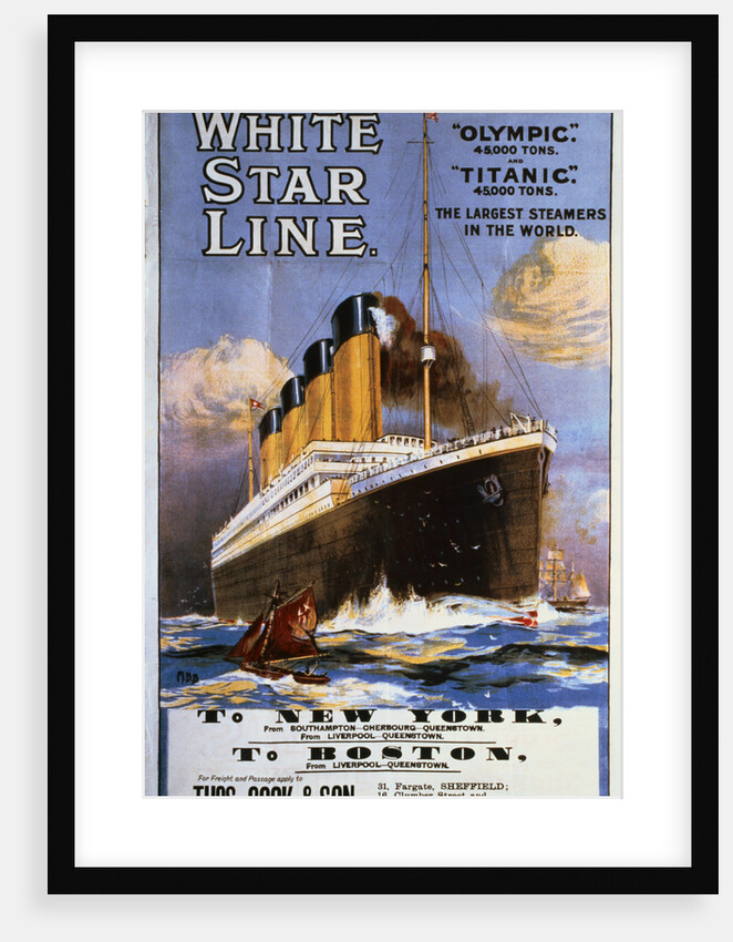 Titanic, Olympic, White Star Line by Montague B. Black