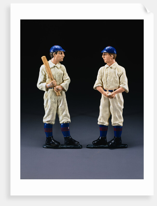 19th Century American Baseball Player Andirons by Corbis