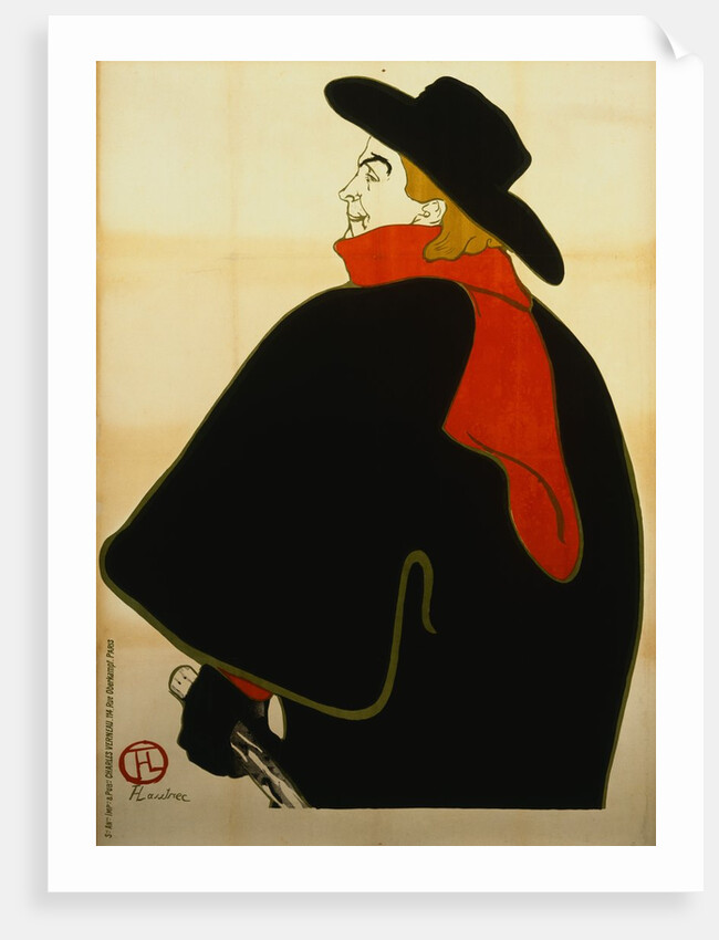 Aristide Bruant in His Cabaret by Henri de Toulouse-Lautrec
