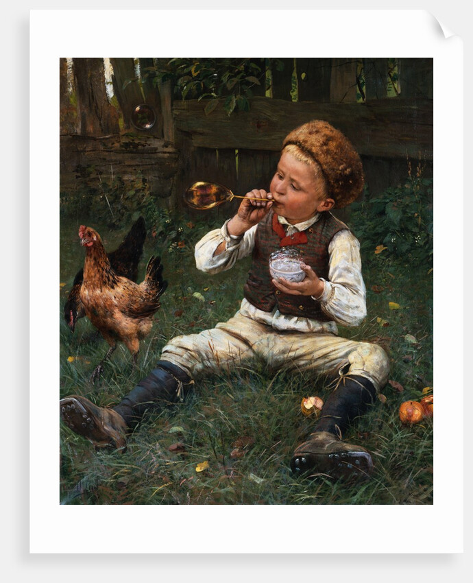 Blowing Bubbles by Adolf Lins