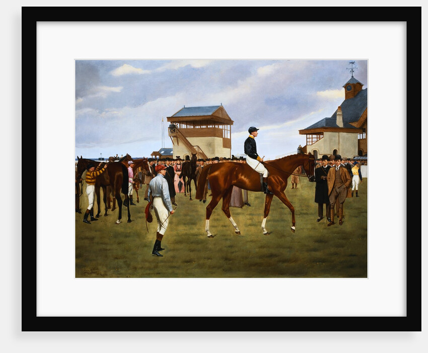 Sir Horace Farquhar's Chestnut Colt 'Nouveau Riche' in the Winner's Enclosure, Newmarket, with Sir Horace, Lord Stanley, the Trainer the Honorable George Lambton, Nearby by Isaac Cullin