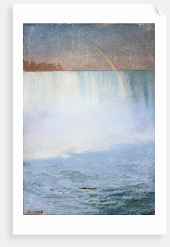Waterfall and Rainbow: Niagara by Albert Bierstadt