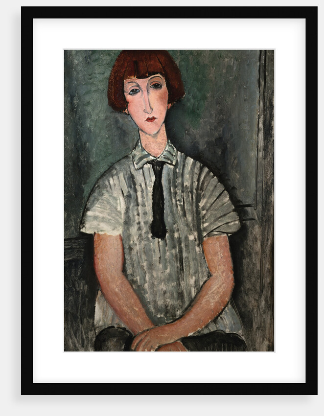 Young Girl in a Striped Shirt by Amedeo Modigliani
