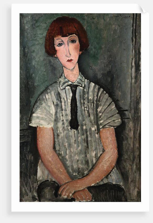 Young Girl in a Striped Shirt by Amedeo Modigliani