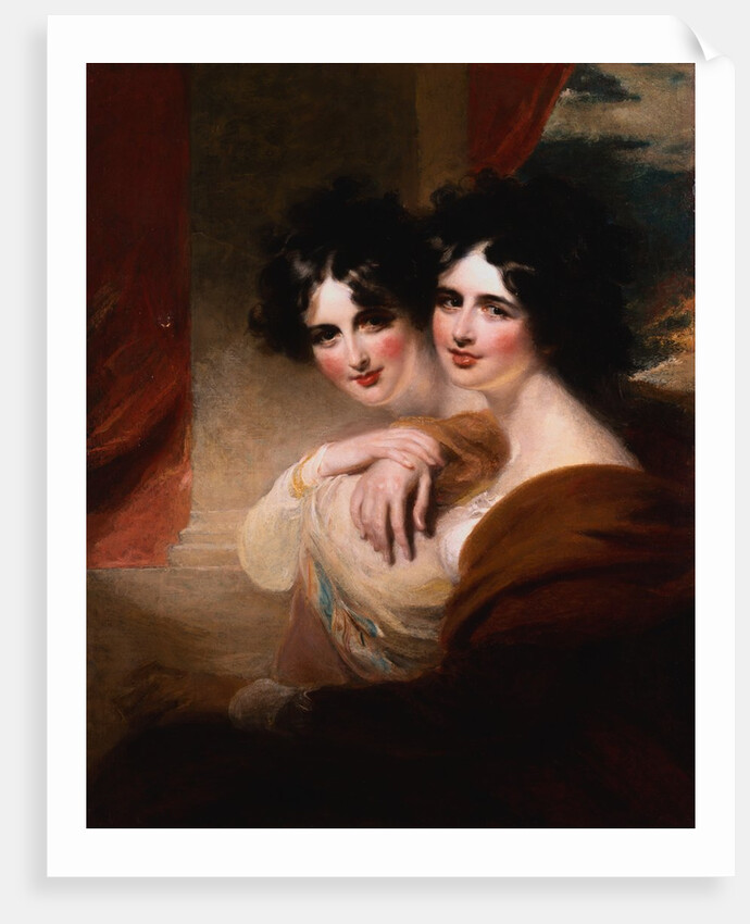 Congratulations: Portraits of Two Ladies Before a Colonnade by George Henry Harlow