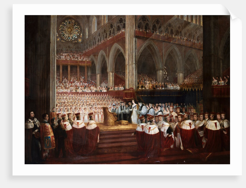 The Coronation of Queen Victoria by the Circle of Edmund Thomas Parris by Anonymous