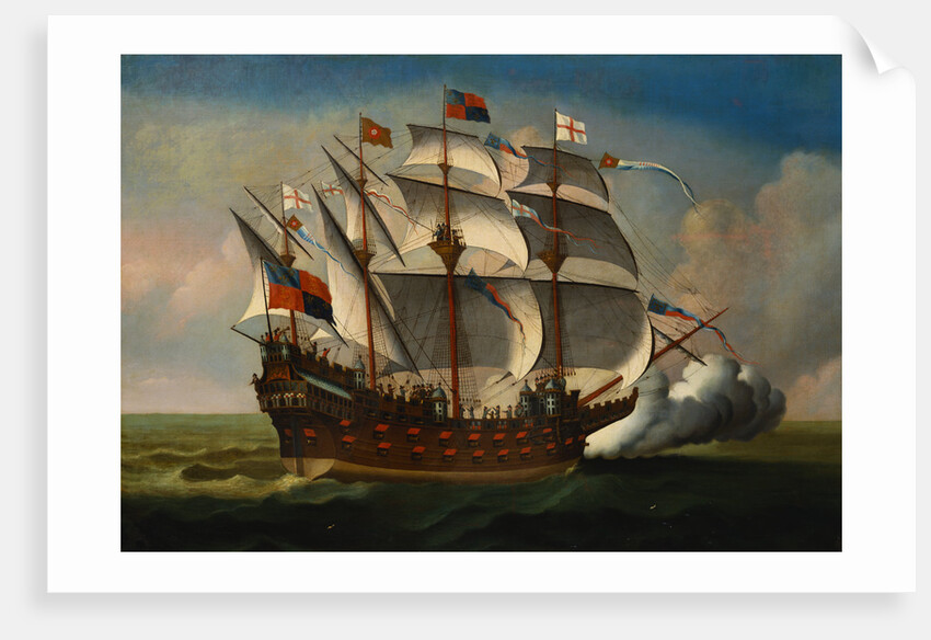 The Salute of Lord Howard of Effingham's Flagship the Arc Royal in the Manner of Isaac Sailmaker by Anonymous