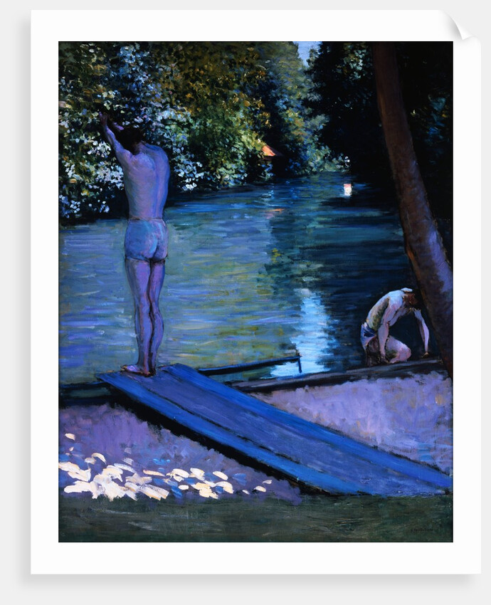 Bathers Preparing to Dive by Gustave Caillebotte