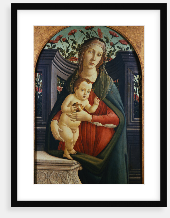 The Madonna and Child in a Niche Decorated with Roses by the Studio of Sandro Botticelli by Anonymous