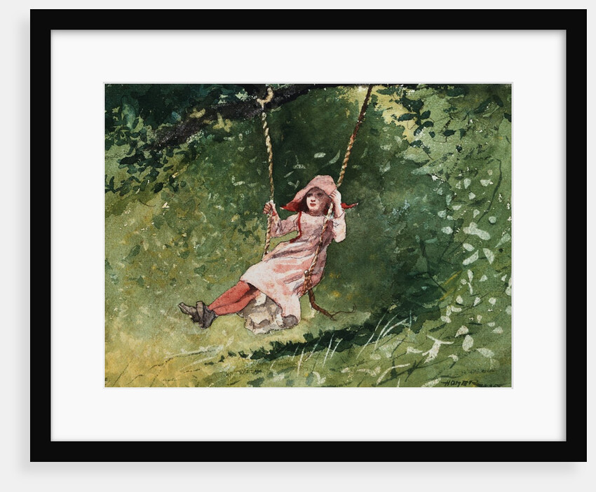 Girl on a Swing by Winslow Homer