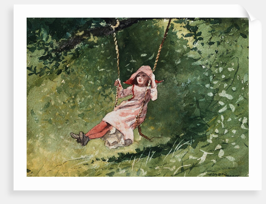 Girl on a Swing by Winslow Homer