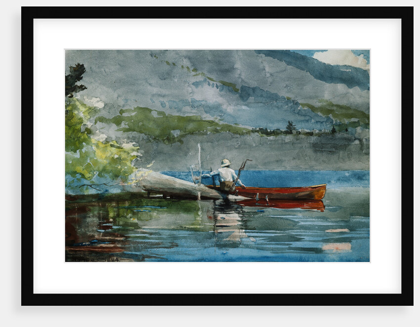 The Red Canoe by Winslow Homer
