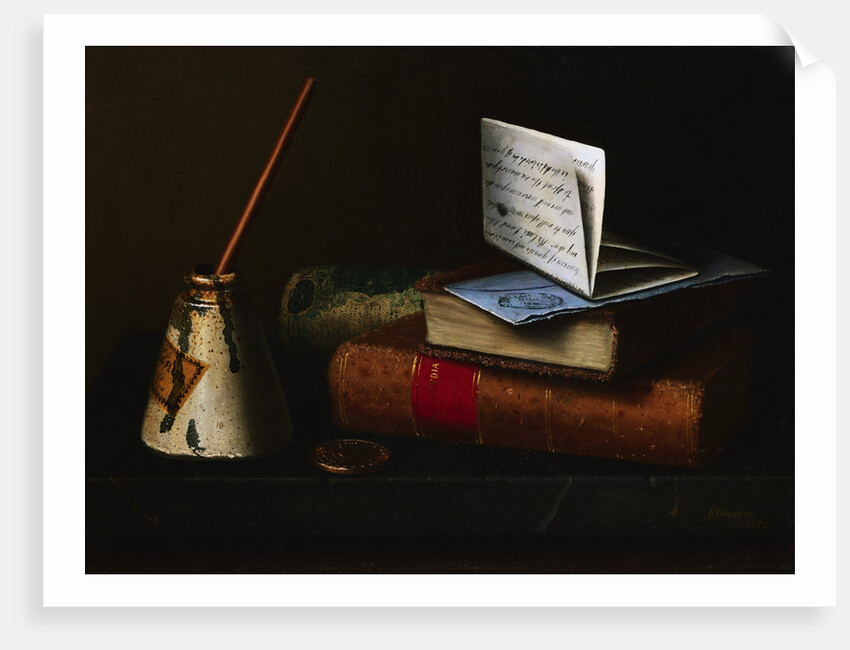 Still Life with Letter to Mr. Lask by William Michael Harnett