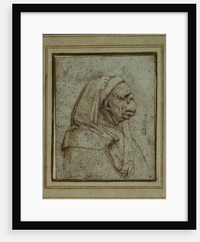 Caricature of a Figure in a Headcloth by Leonardo da Vinci