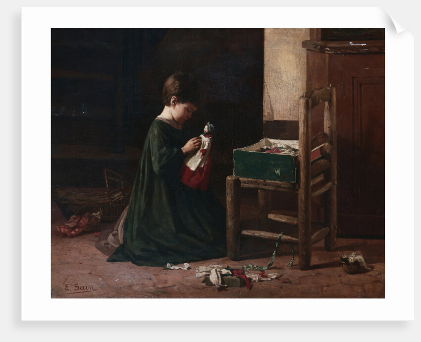 Dressing Up the Doll by Edouard Alexandre Sain