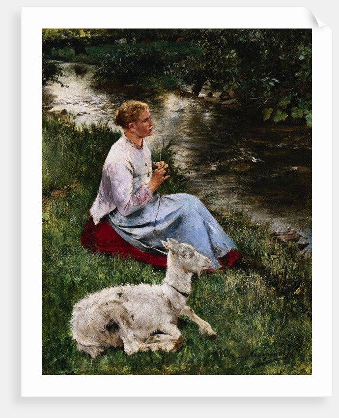 The Young Shepherdess by Evariste Carpentier