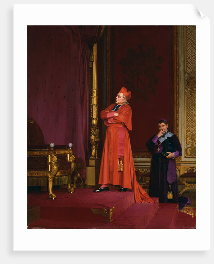 A Cardinal Looking at Napoleon's Throne by Jean Georges Vibert