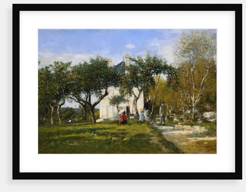 The Garden and House of Monsieur Jacquette in Fervaqes by Eugene Boudin