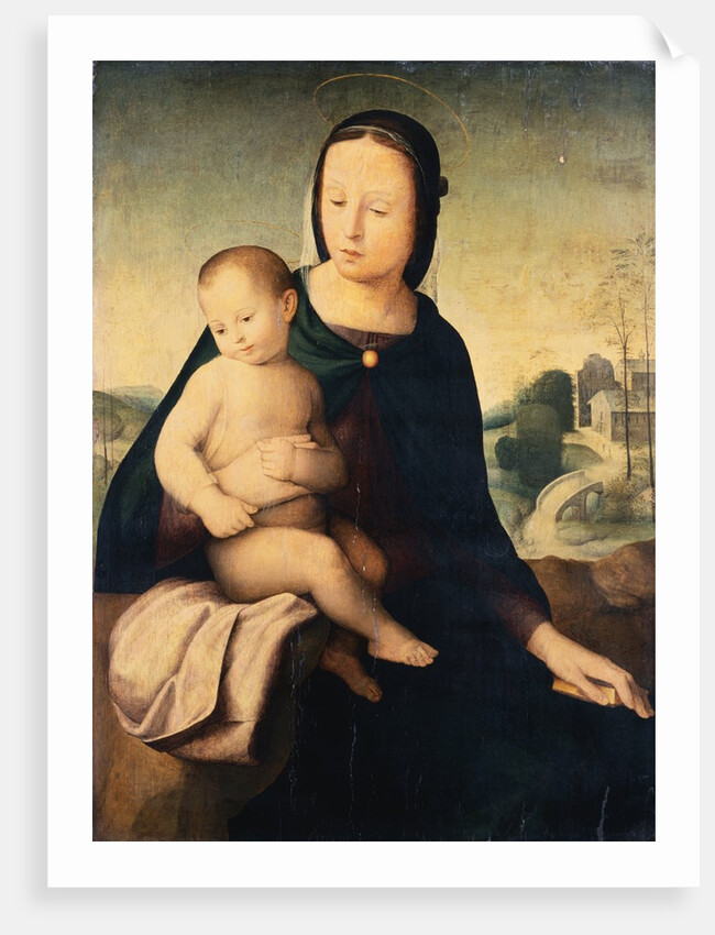 The Madonna and Child in a Landscape by Mariotto Albertinelli