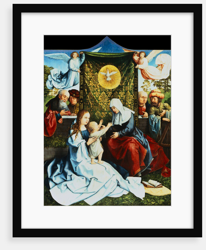 The Madonna and Child with Saint Anne, Surrounded by Angels and Donors by Bernaert van Orley