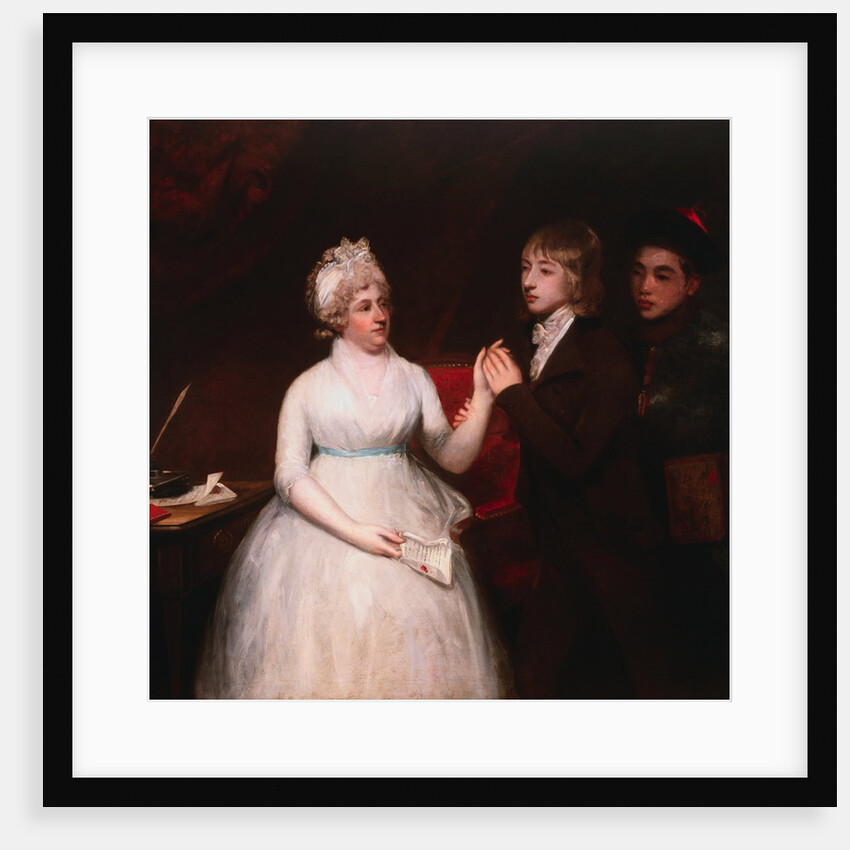 Portrait of Lady Anne Staunton with her Son, George Thomas Staunton and a Chinese Servant Carrying a Chest of Tea by John Hoppner