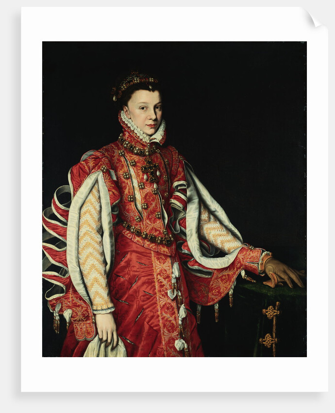 Portrait of a Lady, Elisabeth of Valois attributed to Alonso Sanchez Coello by Anonymous