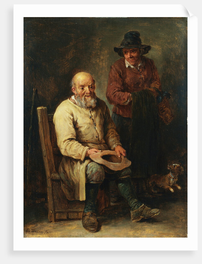 A Couple in an Interior with a Dog by David Teniers II