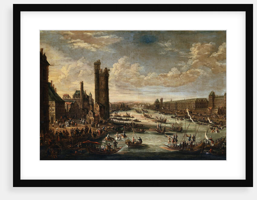 View of Paris from the Tip of the Ile de la Cite Looking Towards the Louvre and the Tour de Nesle by Peeter Bout