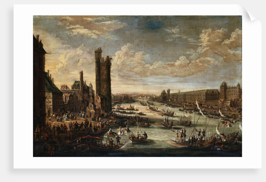 View of Paris from the Tip of the Ile de la Cite Looking Towards the Louvre and the Tour de Nesle by Peeter Bout