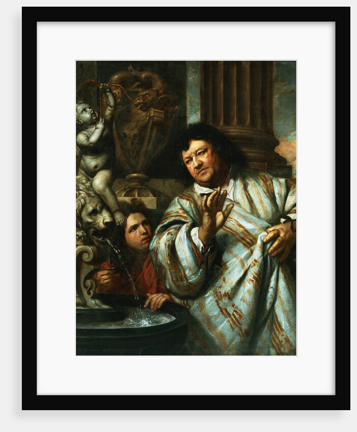 Portrait of Admiral Cornelius Tromp and an Attendant Beside a Fountain by Hieronymus van Orley III
