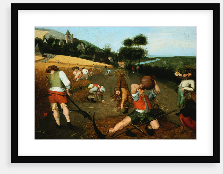 Summer: Peasants Harvesting Wheat in a Landscape by Abel Grimmer
