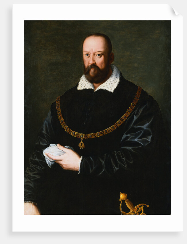 Portrait of Cosimo de Medici I, Half Length, Wearing The Order of the Golden Fleece by Circle of Angelo di Cosimo Allori