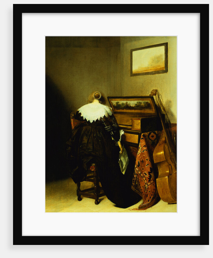 A Seated Lady Seen from Behind Before a Virginal by Pieter Jacobsz. Codde
