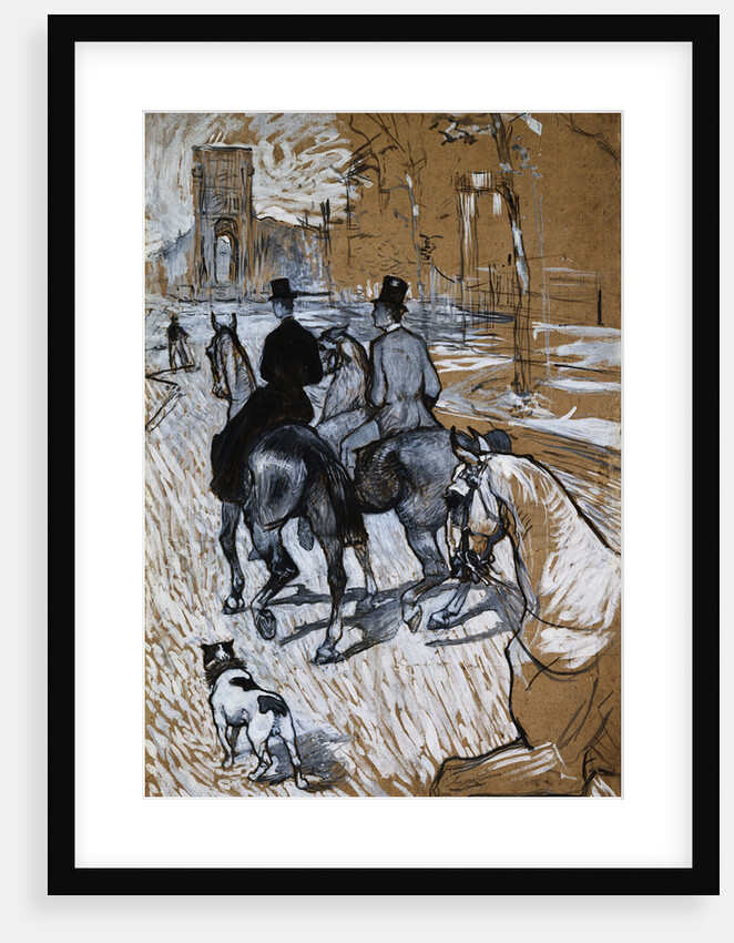 Riders Going to the Woods of Boulogne by Henri de Toulouse-Lautrec