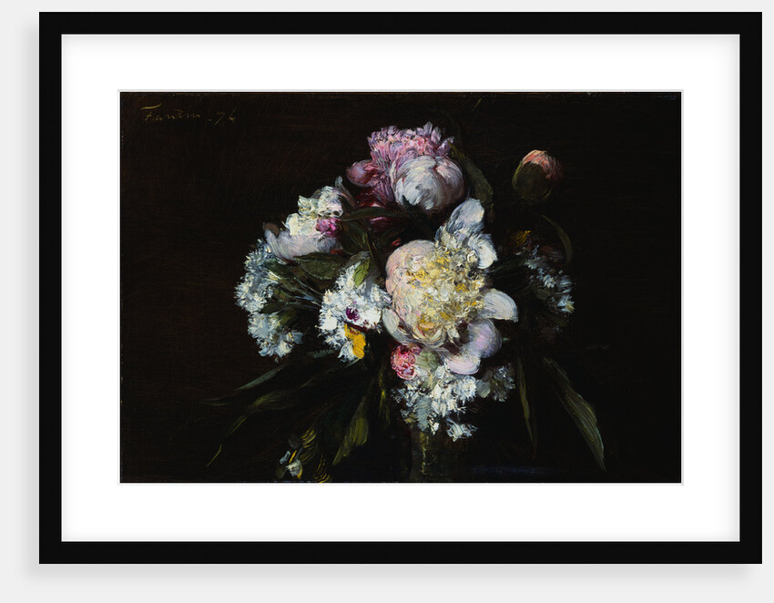 Peonies, White Violets, Roses by Henri Fantin-Latour