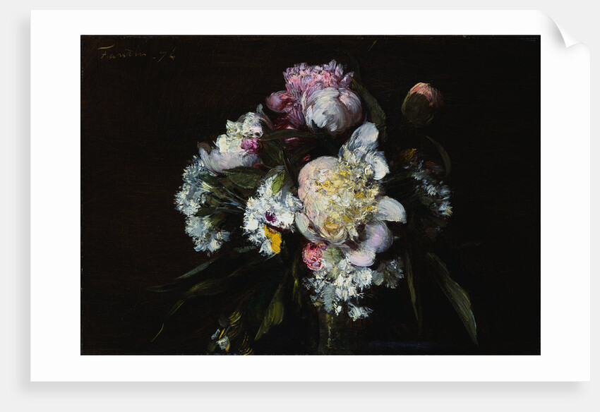 Peonies, White Violets, Roses by Henri Fantin-Latour