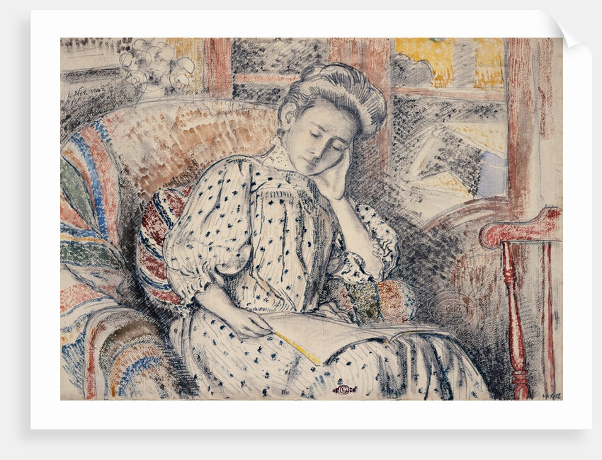 Woman Resting on a Couch by Georges Lemmen
