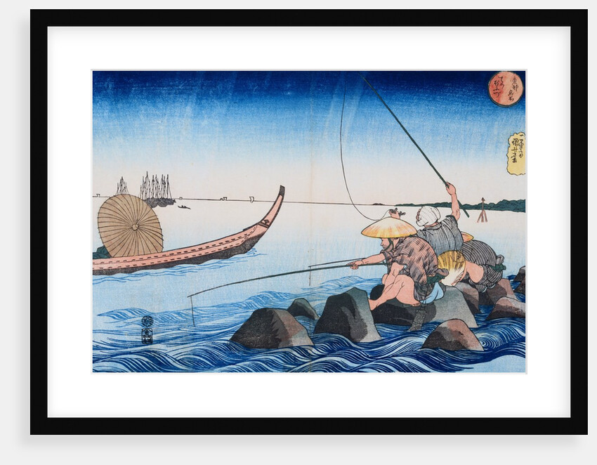 Oban Yoko-e Teppozu from the Series Famous Places of the Eastern Capital by Utagawa Kuniyoshi