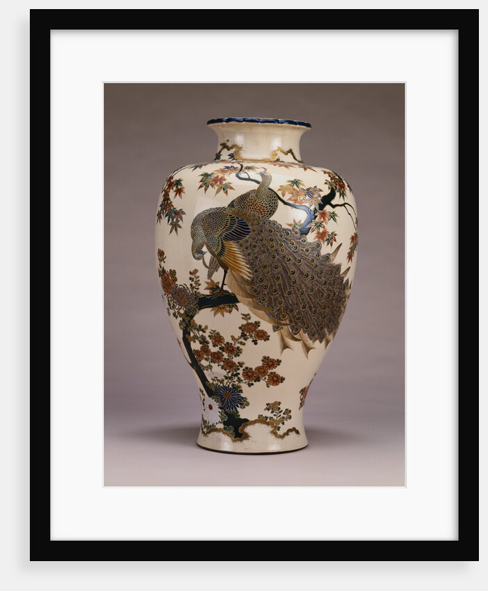 Large Satsuma Ovoid Vase, Meiji Period by Anonymous